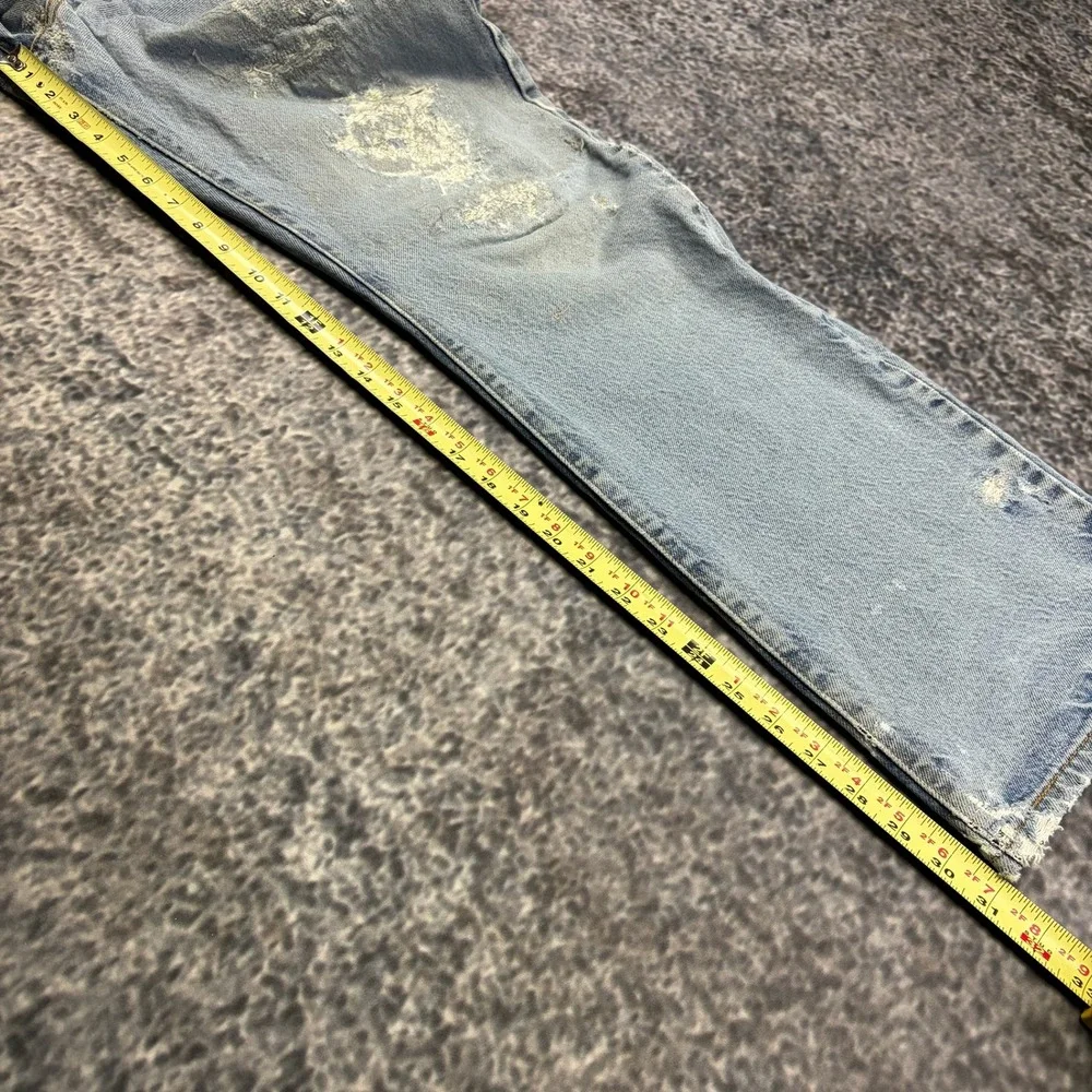 Levi's 517 Bootcut Jeans Mens 36x31 Blue Distressed Western Grunge Vintage Y2K